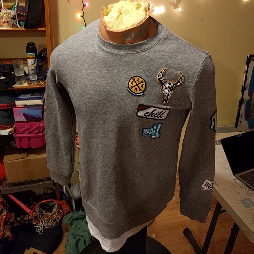 American rag patches sweater